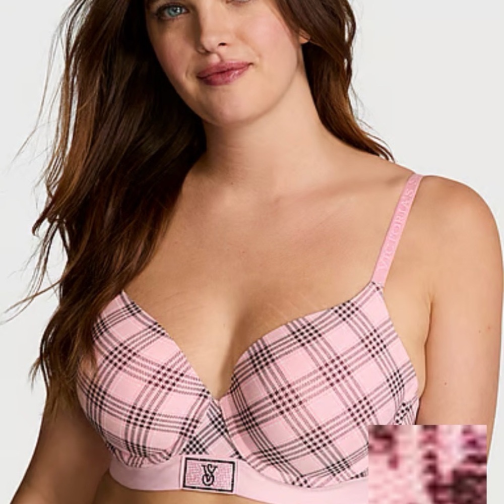 Victoria's Secret Plaid Pink Bra
